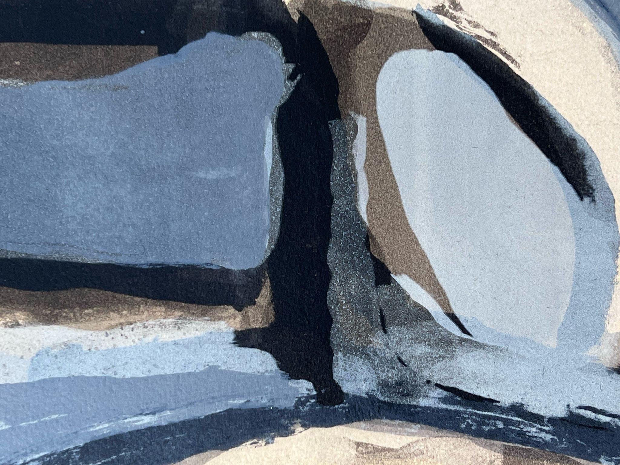 Nocturno - Abstract Print Gris de Bram Van Velde
