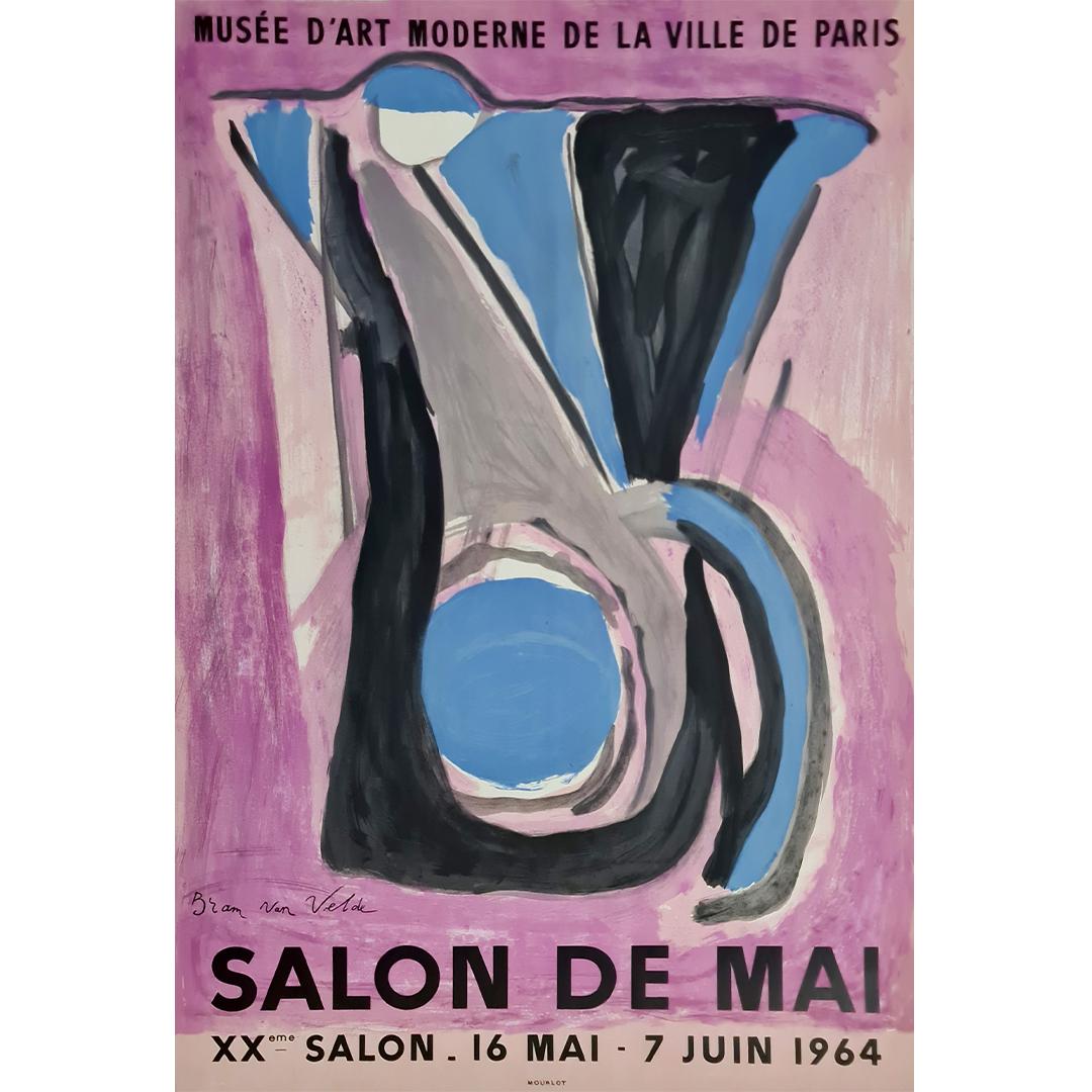 Affiche originale de 1964 de Bram Van Velde pour le XXème Salon de Mai