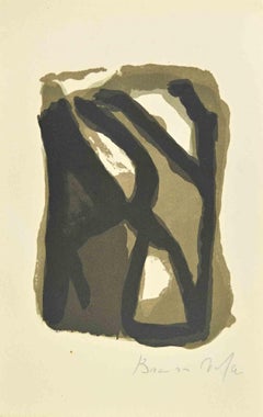Untitled – Lithographie von Bram Van Velde – Mitte des 20. Jahrhunderts 