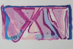 Bram Van Velde, La alegría, Litografía en color sobre papel Arches, 1975