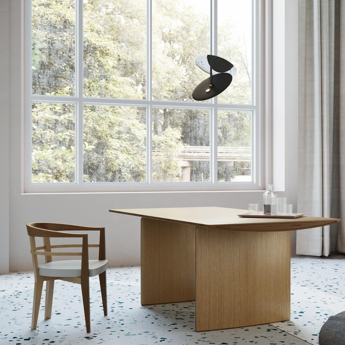Bramante, poltrona contemporanea in acero e noce, design Franco Poli In condizioni Nuovo in vendita a Salizzole, IT