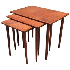 Bramin Danish Modern Teak Nesting Tables