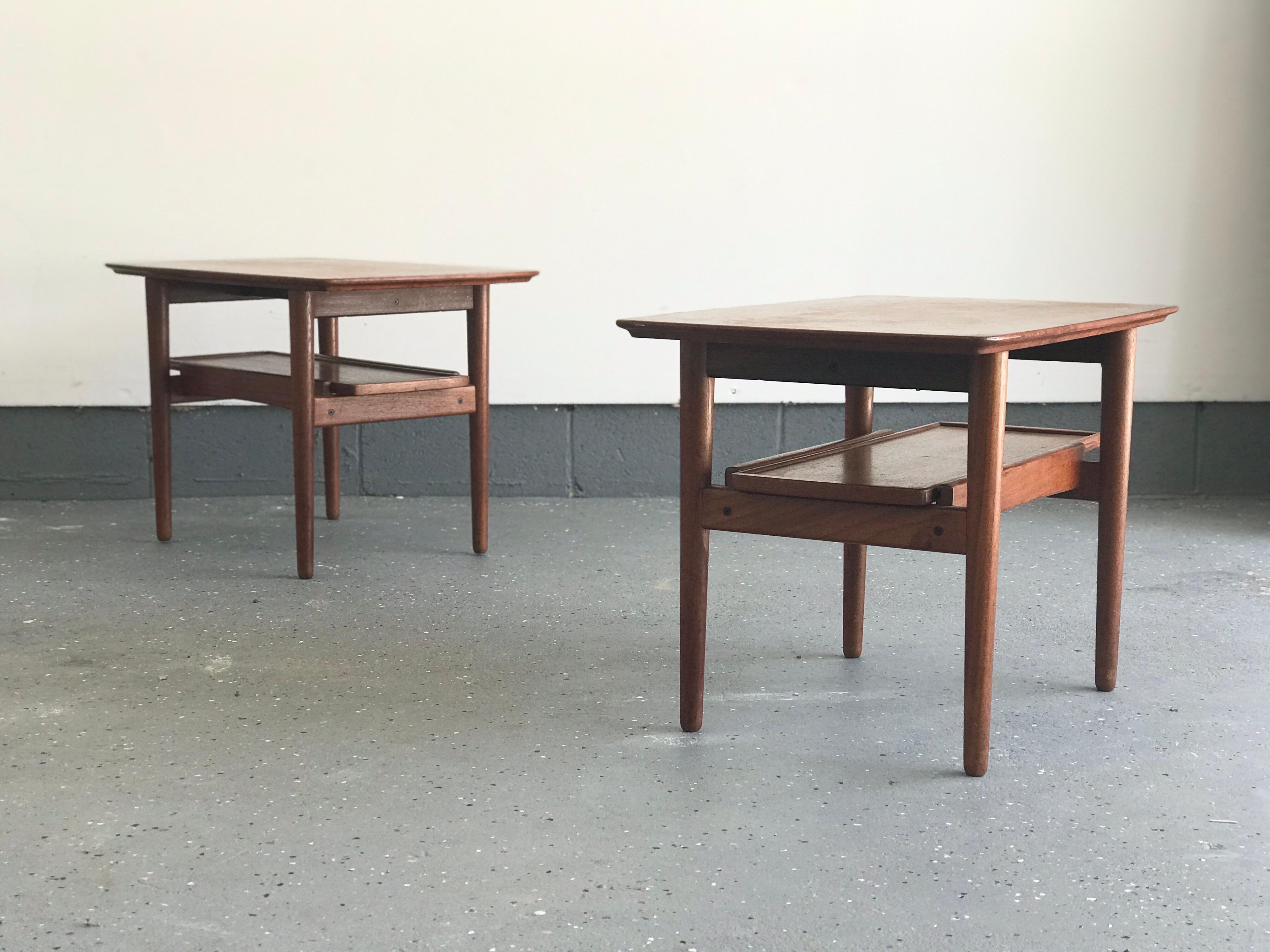 Bramin Danish Modern Teak Nightstands or End Tables In Good Condition In St.Petersburg, FL
