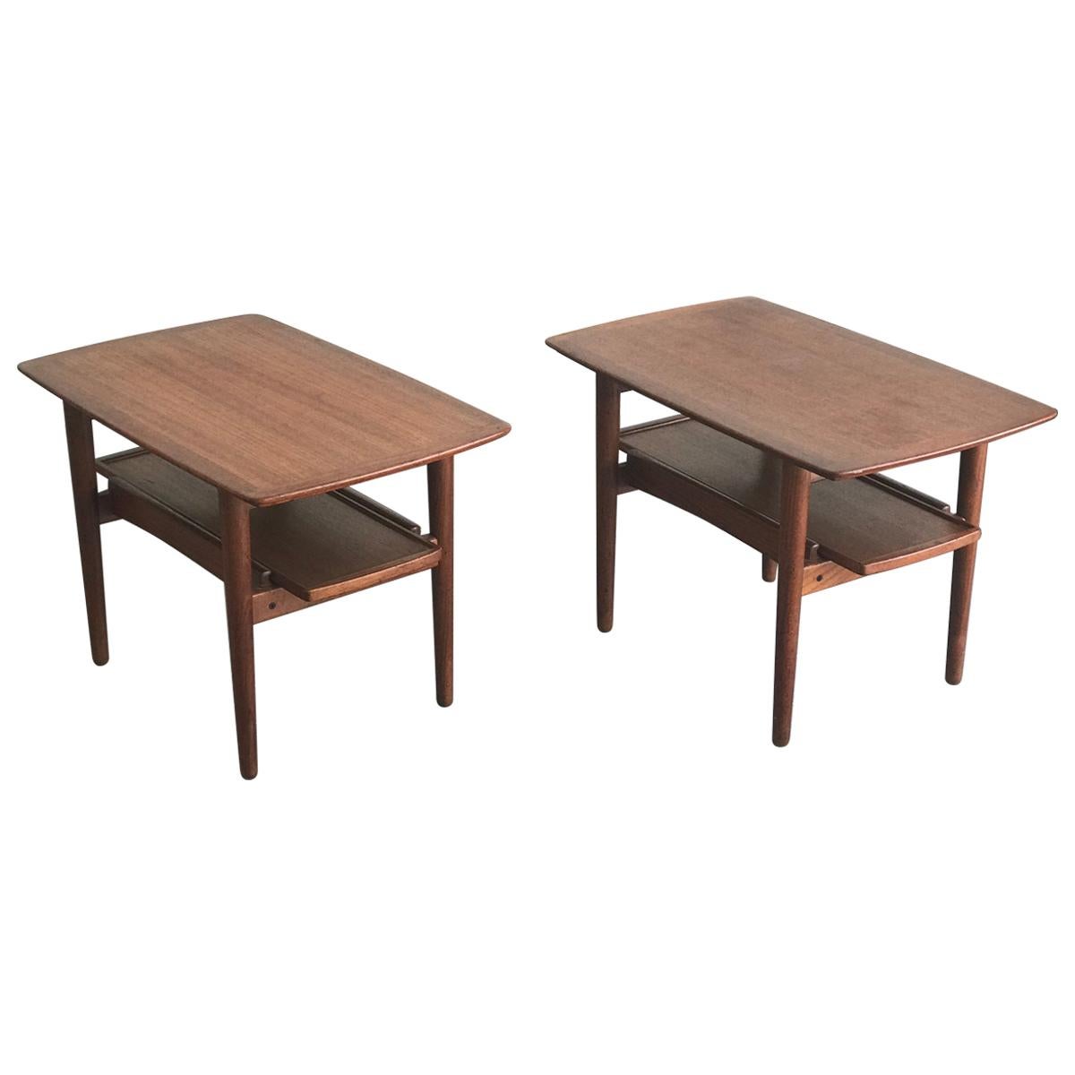 Bramin Danish Modern Teak Nightstands or End Tables