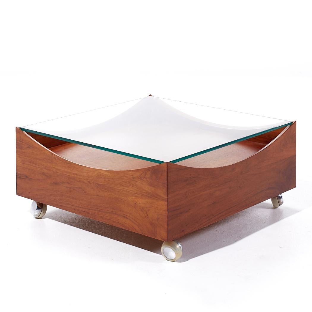 Mid-Century Modern Bramin Mobler Mid Century Danish Rosewood and Glass Coffee Table For Sale