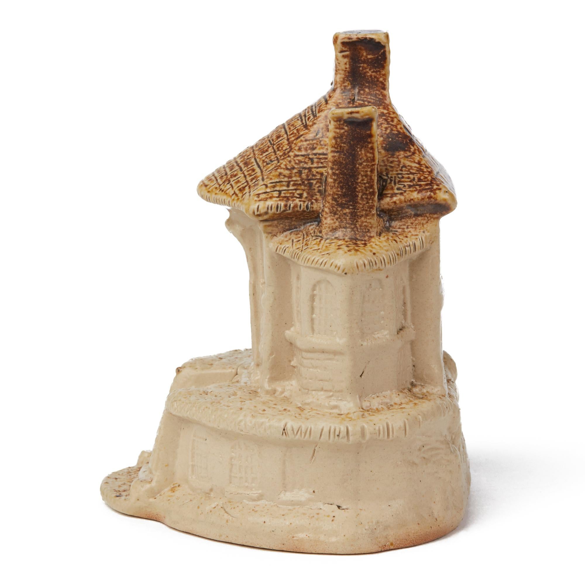 Vernissé Modèle de cottage en grès émaillé au sel de Brampton Derbyshire:: 19e siècle en vente