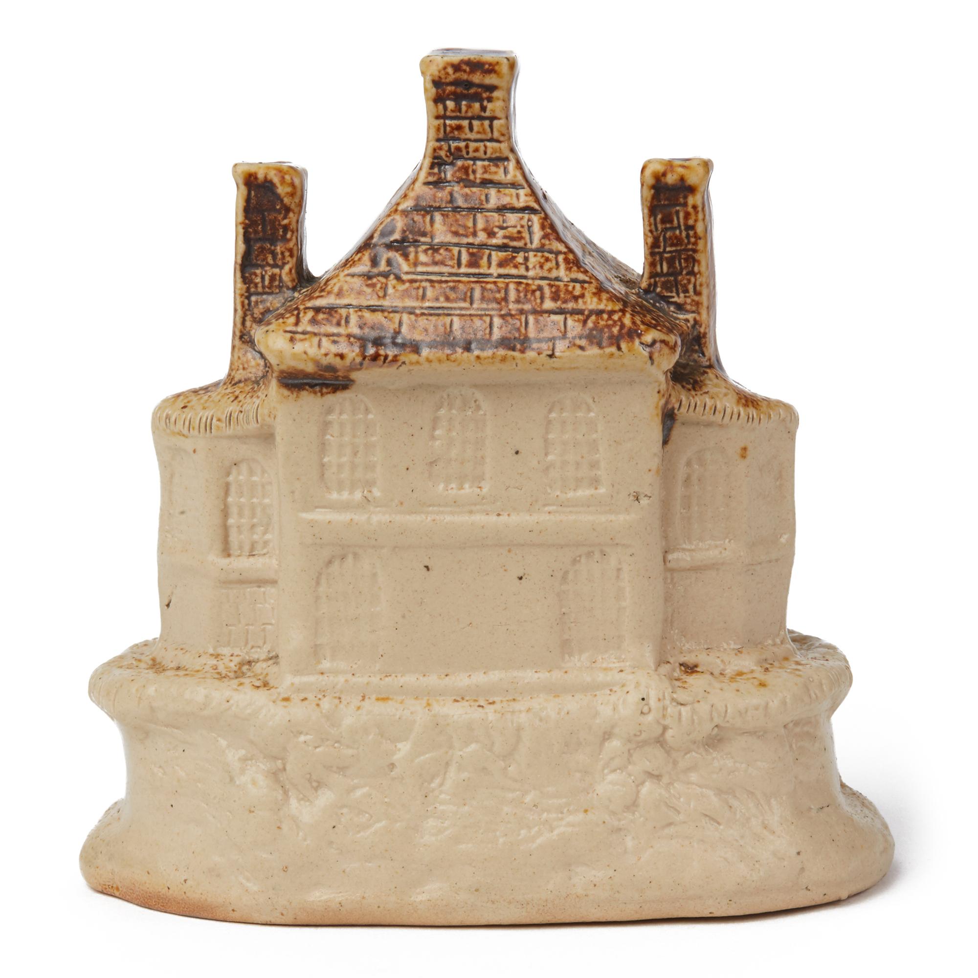 Mid-19th Century Brampton Derbyshire Salt Glazed Stoneware Model of a Cottage, 19th Century For Sale