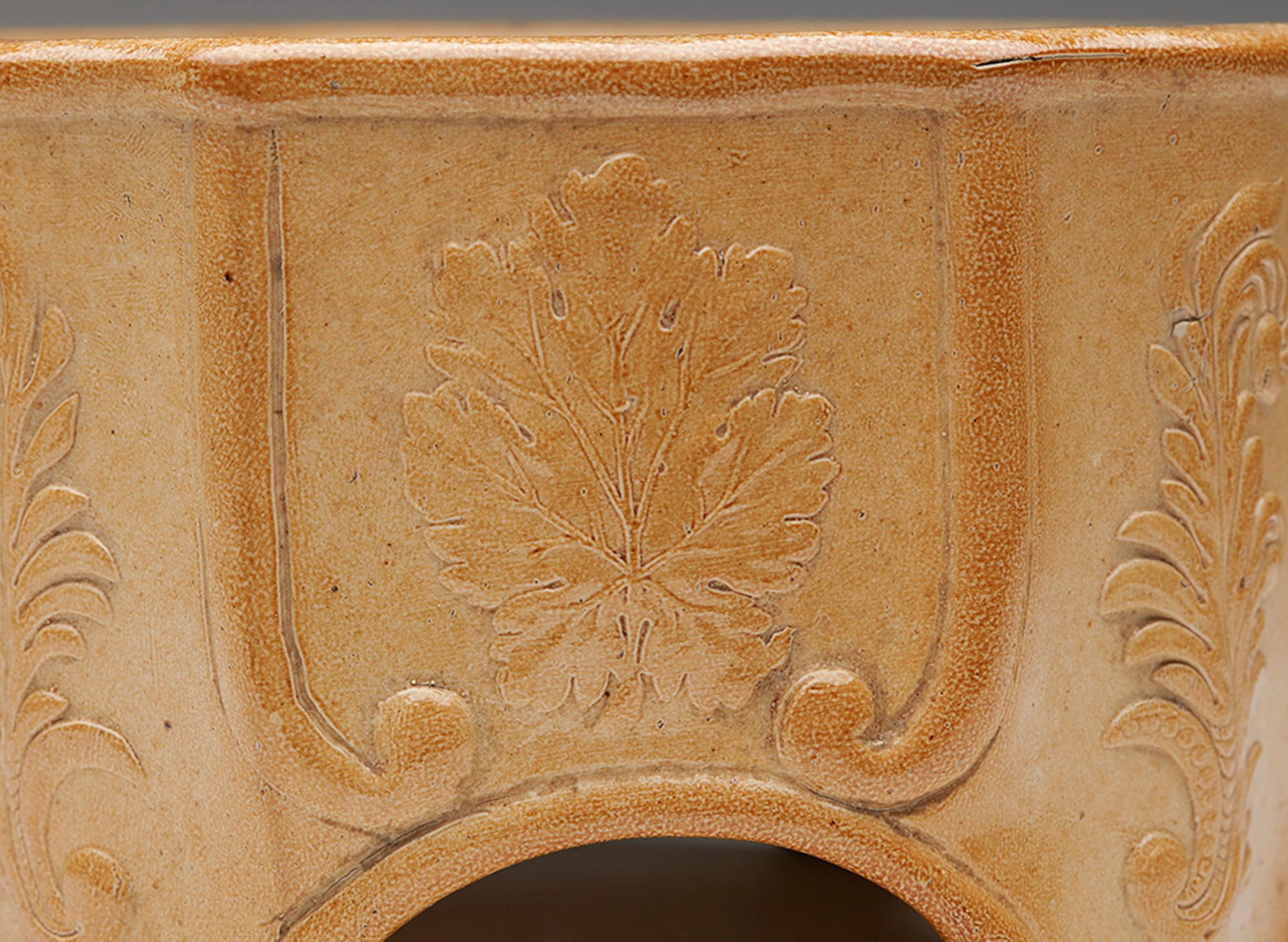 Brampton Early Victorian Salt Glazed Stoneware Dog Bowl For Sale 8