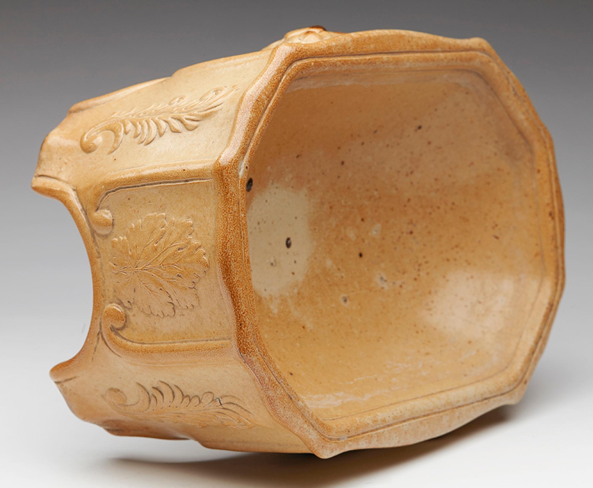 Brampton Early Victorian Salt Glazed Stoneware Dog Bowl For Sale 1