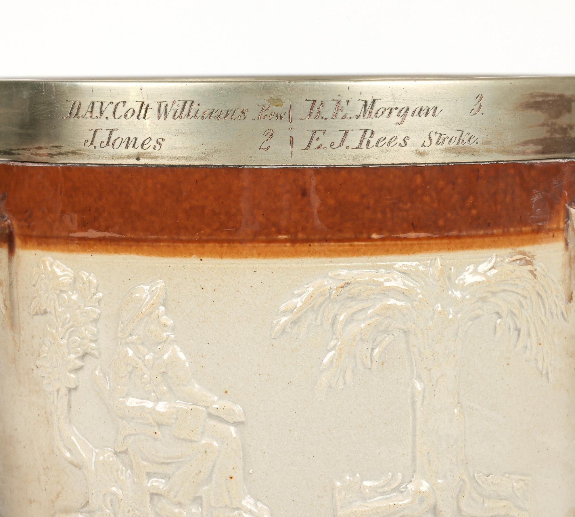 Brampton Salt Glazed Jesus College Cambridge Presentation Pottery Tyg For Sale 8