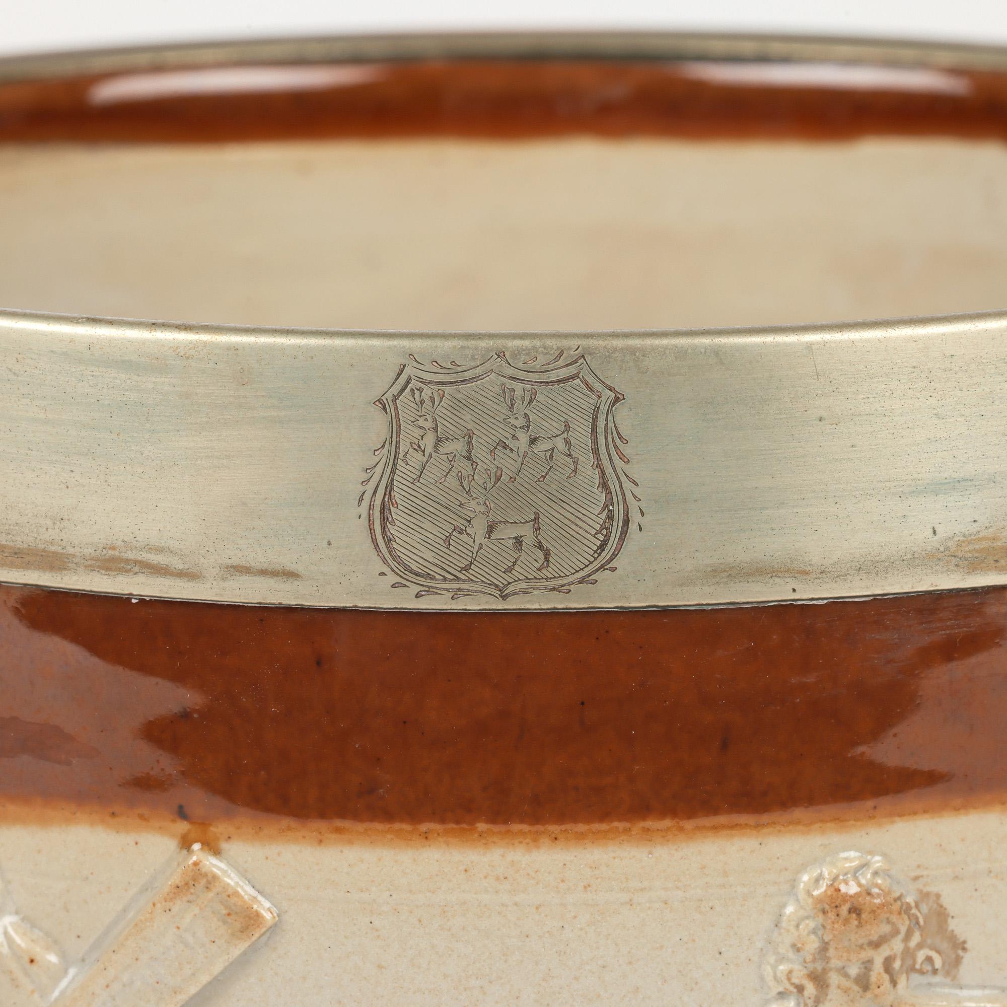 Brampton Salt Glazed Jesus College Cambridge Presentation Pottery Tyg For Sale 11