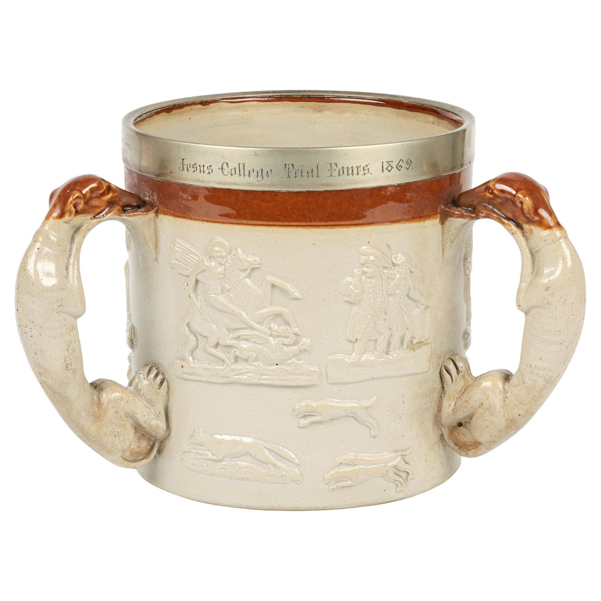 Brampton Salt Glazed Jesus College Cambridge Presentation Pottery Tyg