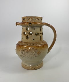 Brampton Saltglazed Stoneware Puzzle Jug, C. 1840