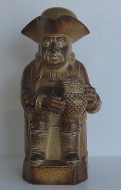 Brampton Toby Jug Modelled on King George 111 Salt Glaze Stoneware, Circa 1830
