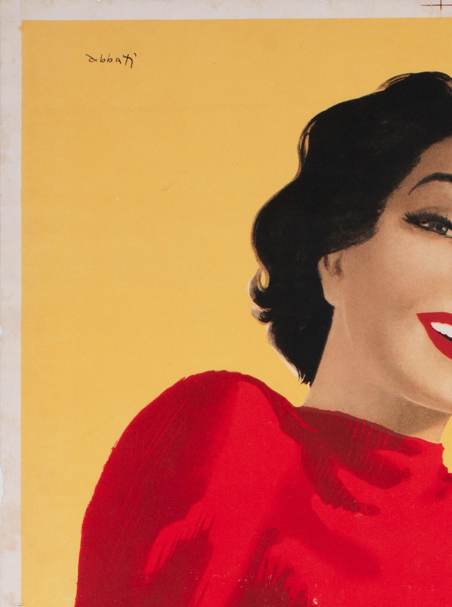 Brams c1950s Italian Alcohol Beverage Advertising Poster In Good Condition For Sale In Bath, Somerset