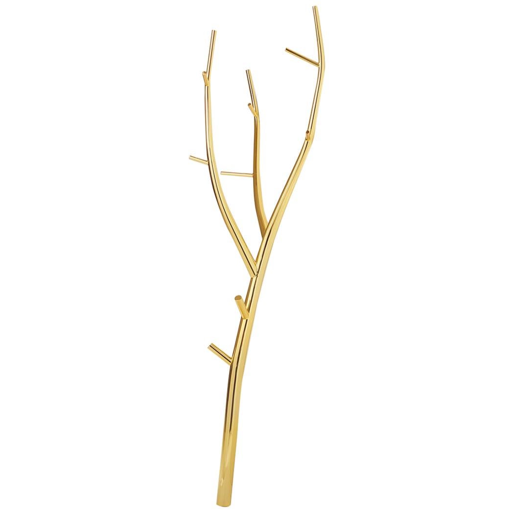 Branch Gold 24-Karat Coat Rack in Gold or White or Oxidized Finish For Sale