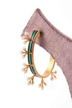 Branch Gold Hoops Earrings by Kahana Jewels
