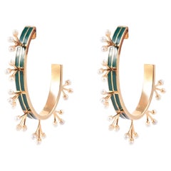 Branch Gold Hoops Earrings by Kahana Jewels