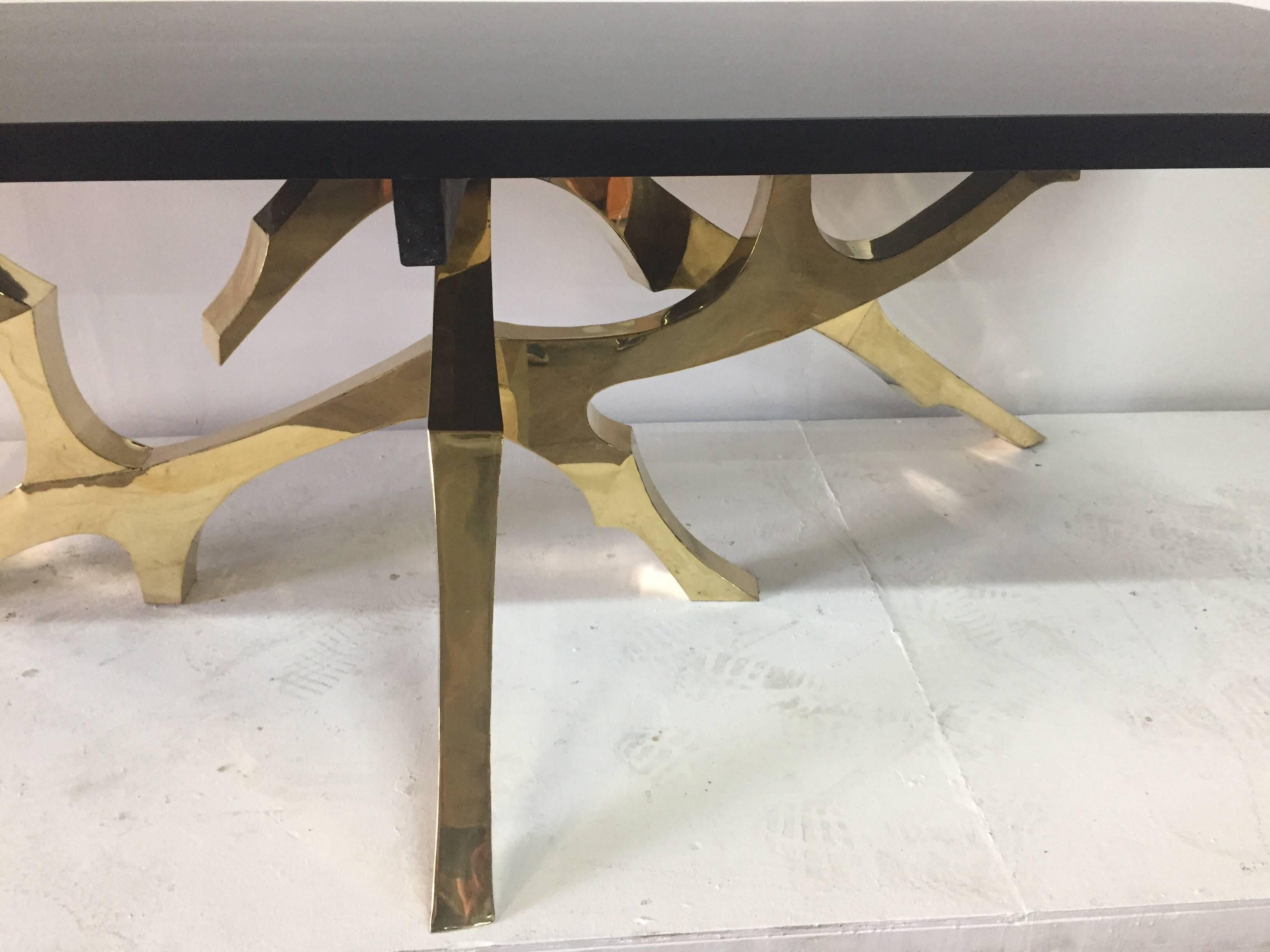 Branch Style Brass Dining Table by Maison Honore Paris, circa 1970s In Good Condition In East Hampton, NY