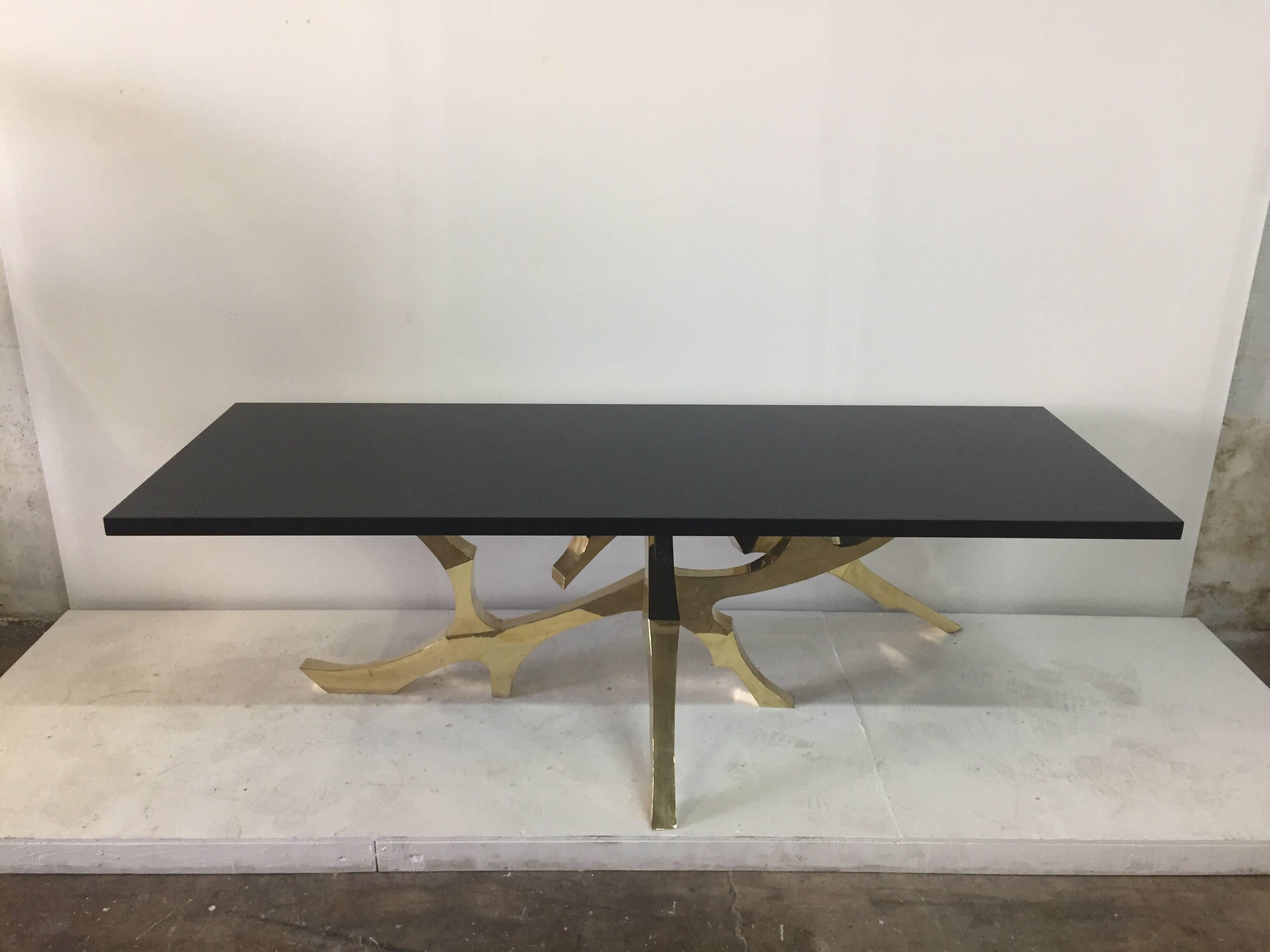 Late 20th Century Branch Style Brass Dining Table by Maison Honore Paris, circa 1970s