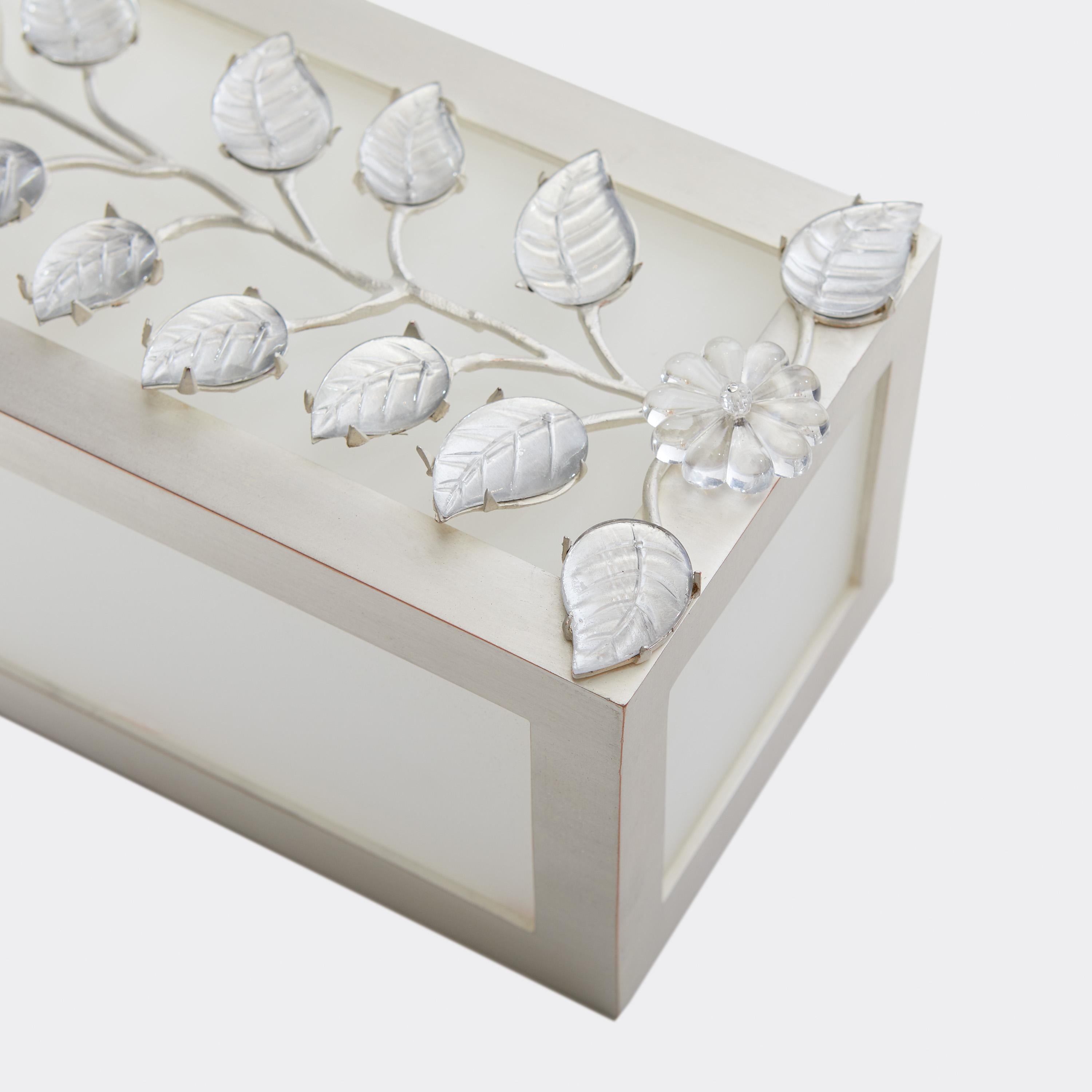 Frosted Branch Vanity Light by David Duncan Studio For Sale