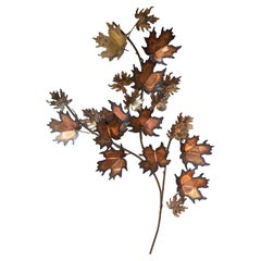 Branch w/ Leaves Wall Decoration, Signed C. Jere, 1971