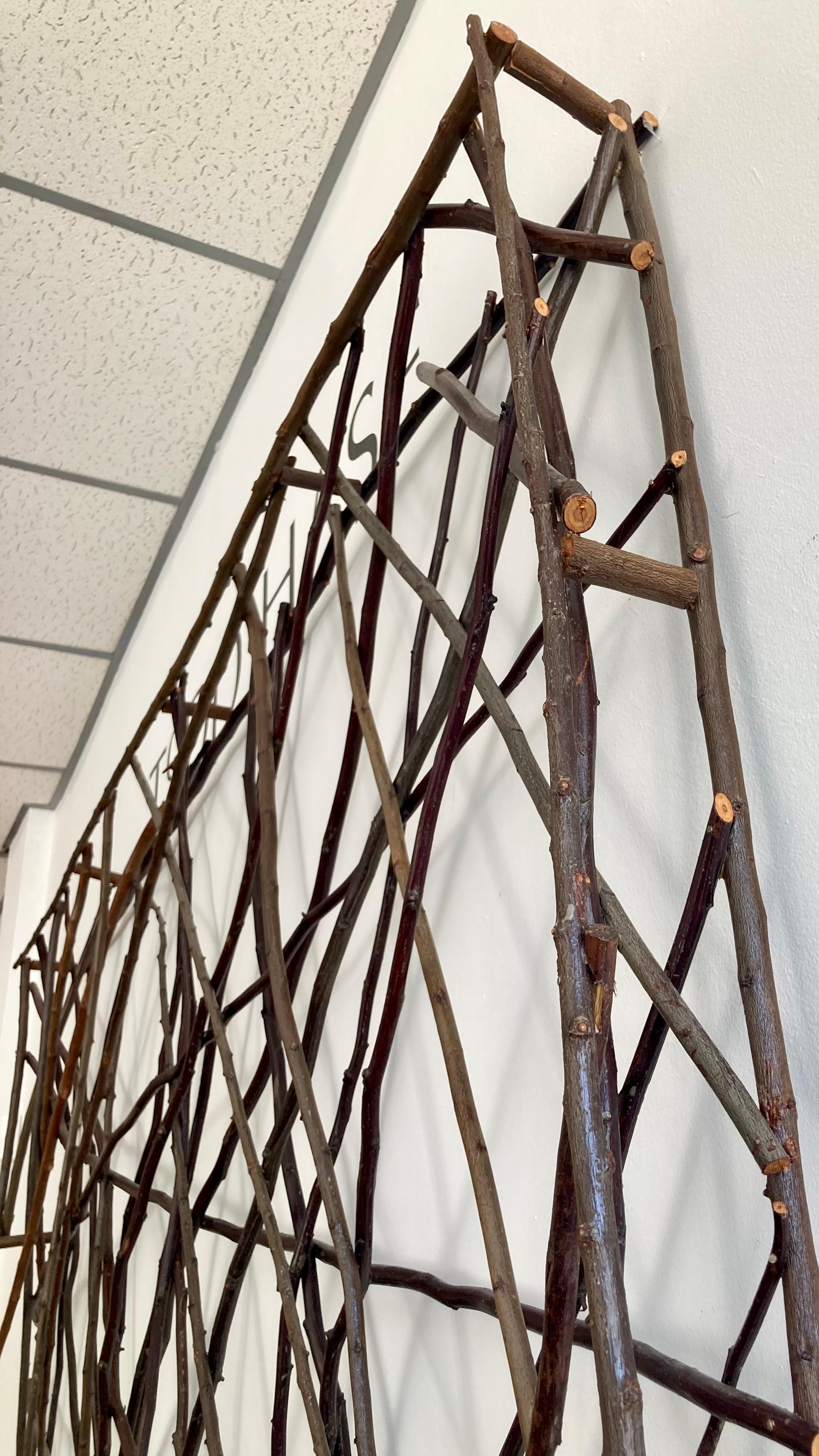 Bois Sculpture murale Branch à la manière de Charles Arnoldi One en vente