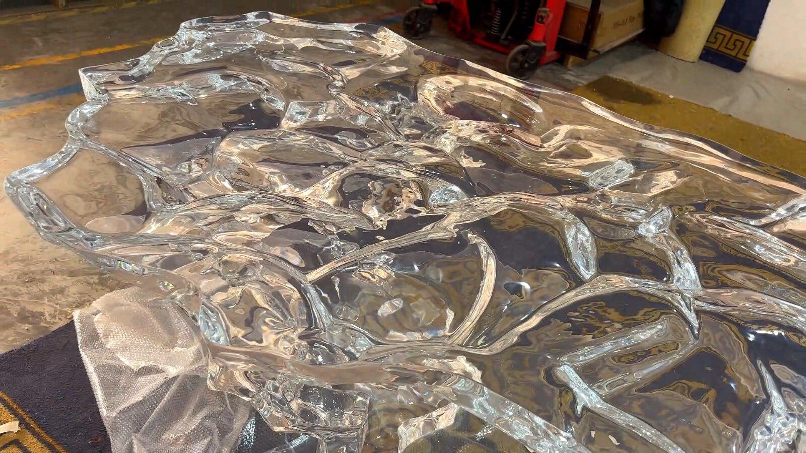 Branch Wave Table – Handmade Crystal mixed Table with Wave-Inspired Design im Angebot 1