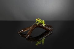 Branch with Frog, in Glass, Italy