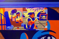 "Something Changed" Vibrant city and floral vignettes in acrylic on panel