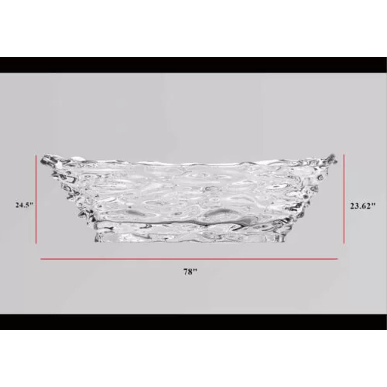 Bañera mixta de cristal ramificado - Grande - Una lujosa oda a la serenidad de la naturaleza Art Decó en venta