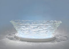 Freestanding Bathtub with Transparent Crystal Design – Modern Luxury Soaking Tub