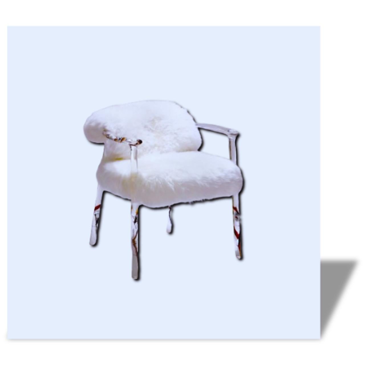 Art déco Chaise Chieftain en cristal branchu - Un chef-d'œuvre d'Elegance de la Nature en vente