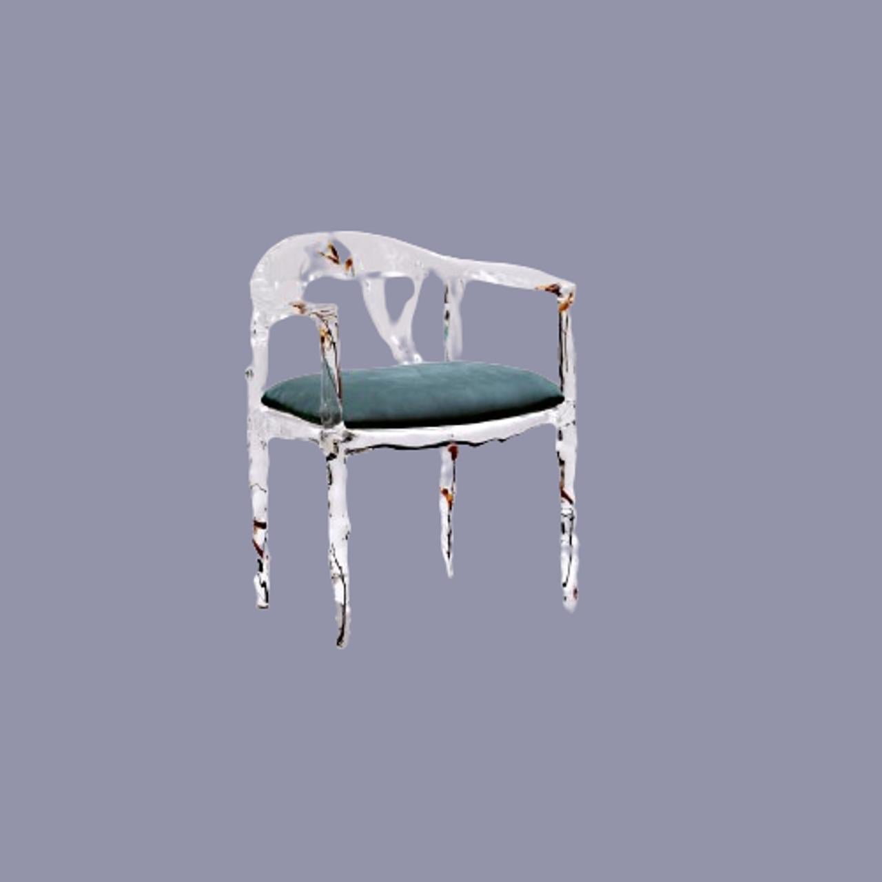 Transforma tu casa en un remanso de belleza natural con la Silla de Piel Cristal Ramificada. Esta lujosa obra maestra hecha a mano combina la elegancia de la piel de primera calidad con el encanto orgánico de las ramitas y las patas de cristal