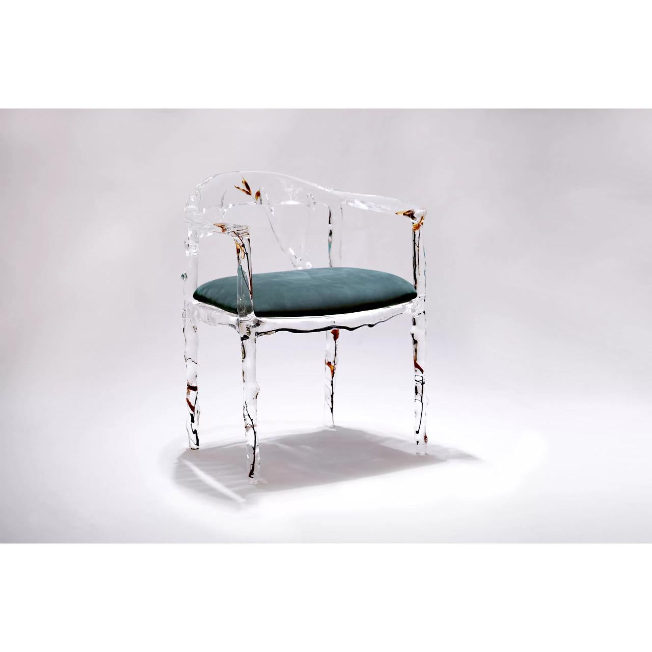 Silla de piel de cristal ramificado - Lujo de la naturaleza en cada detalle en venta