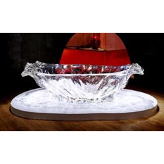 Freestanding Bathtub with Transparent Crystal Design – Modern Luxury Soaking Tub