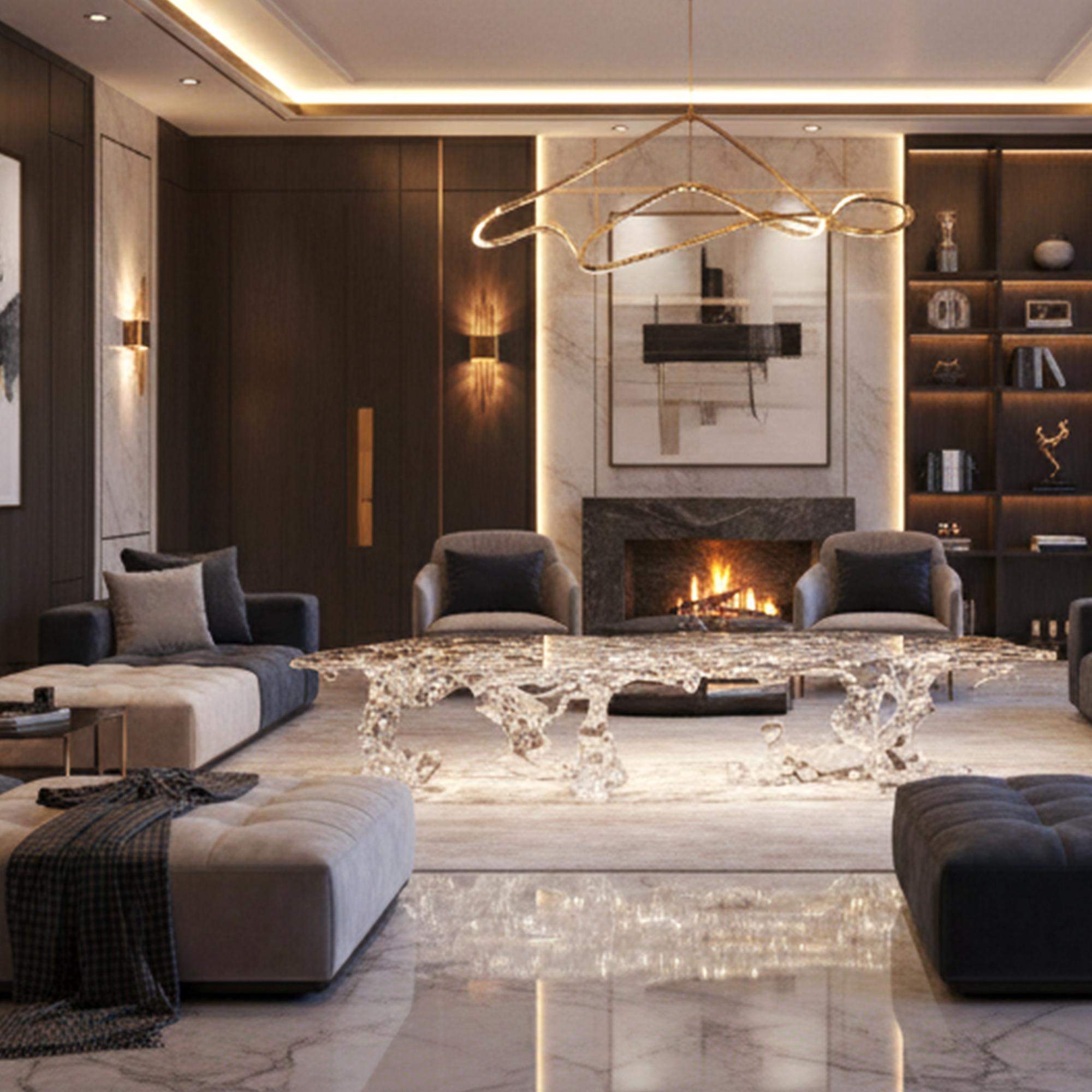 XXIe siècle et contemporain Branch Masterly Table - large - Un chef-d'œuvre sculptural en cristal en vente