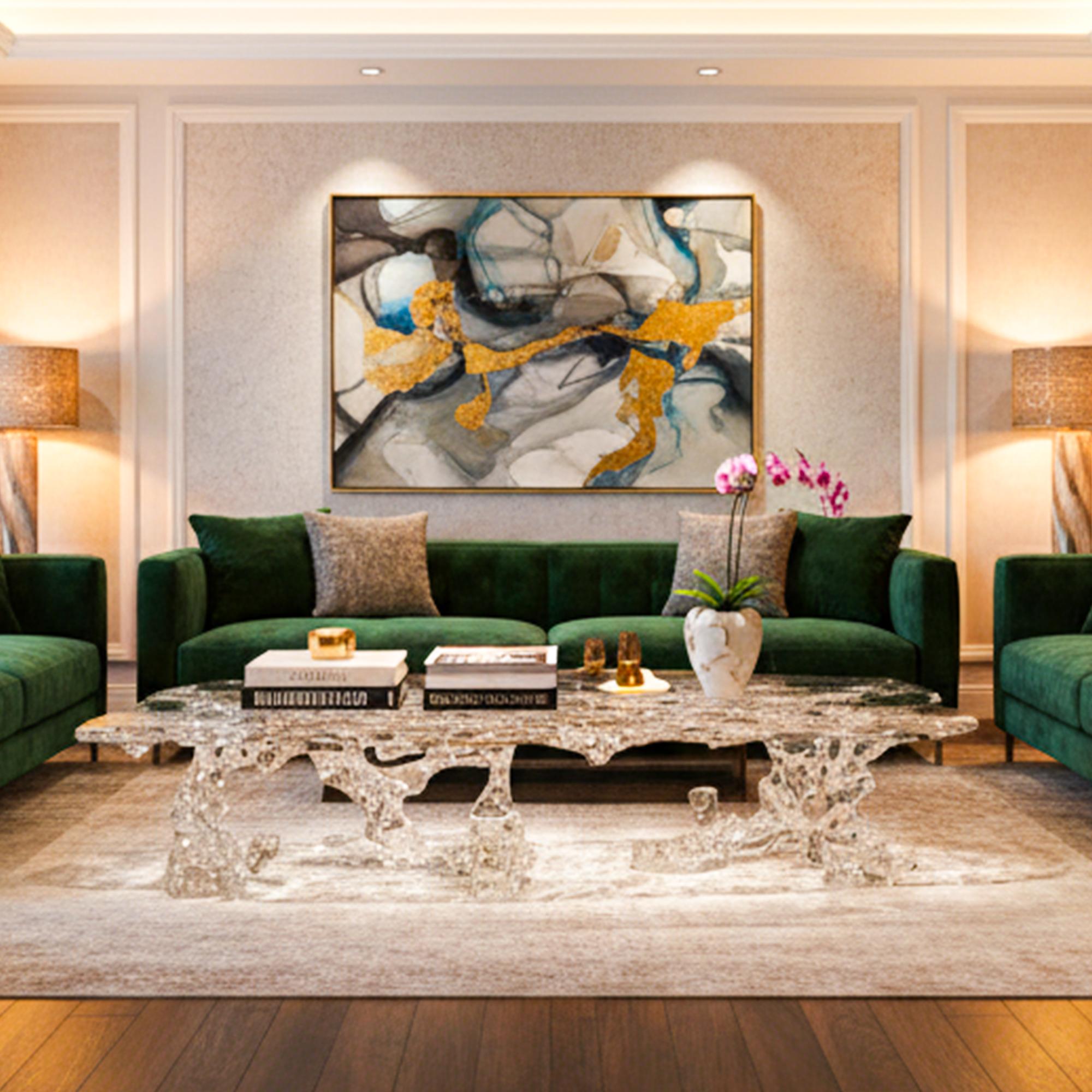 Branch Masterly Table - large - Un chef-d'œuvre sculptural en cristal en vente 1