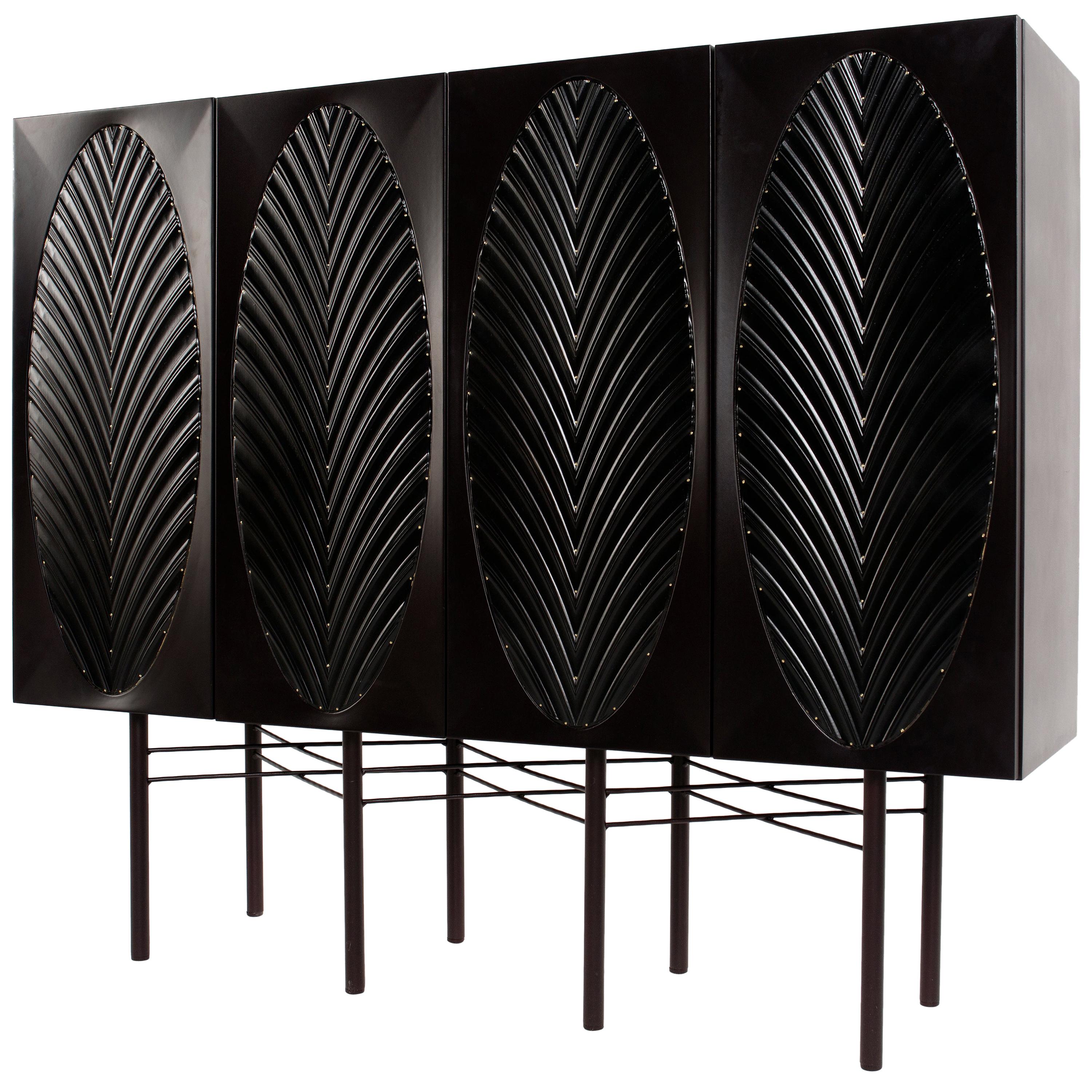 Branches Brass Cabinet Signed by Ivan Basov