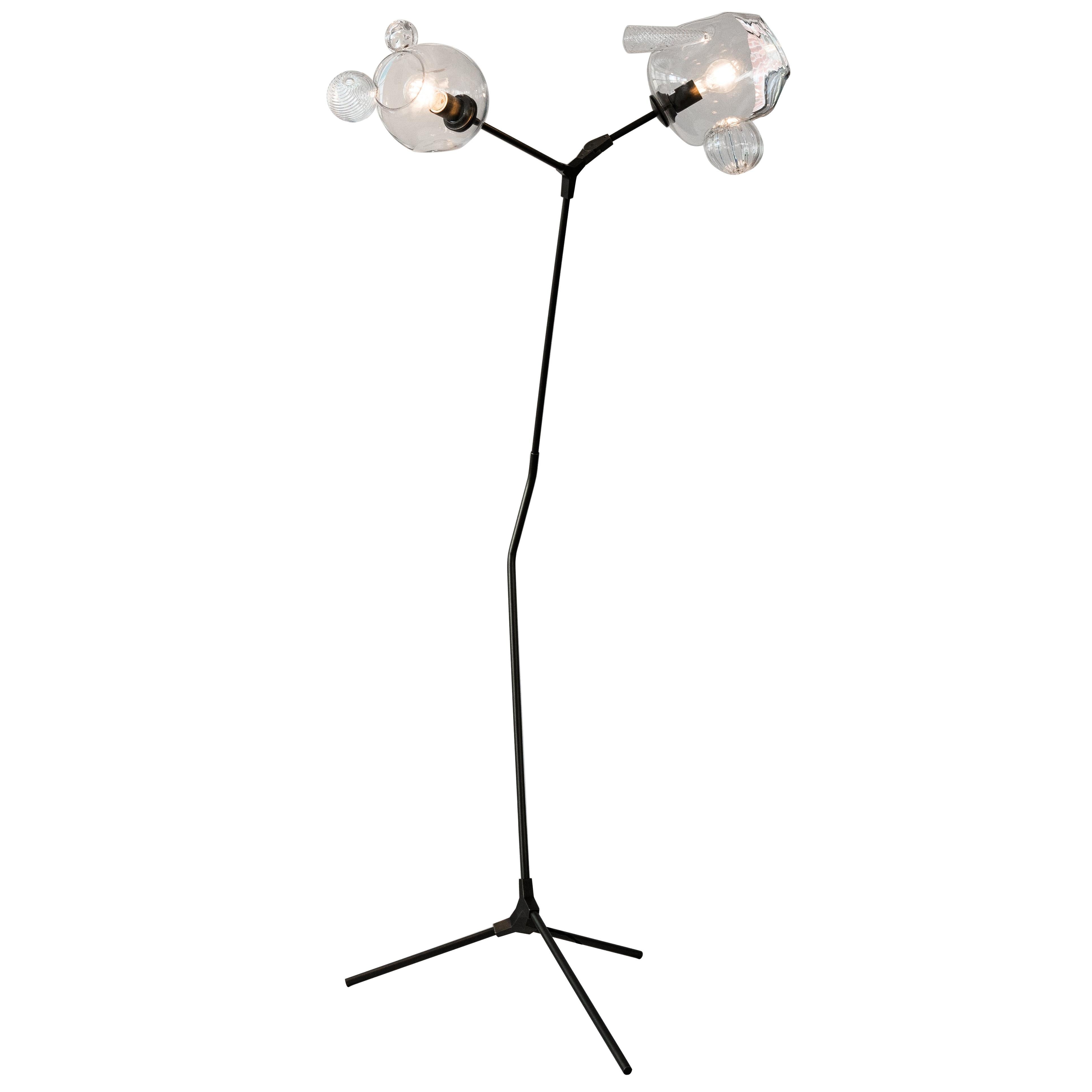 Branching Bubble Floor Light with Glass by Lindsey Adelman For Sale