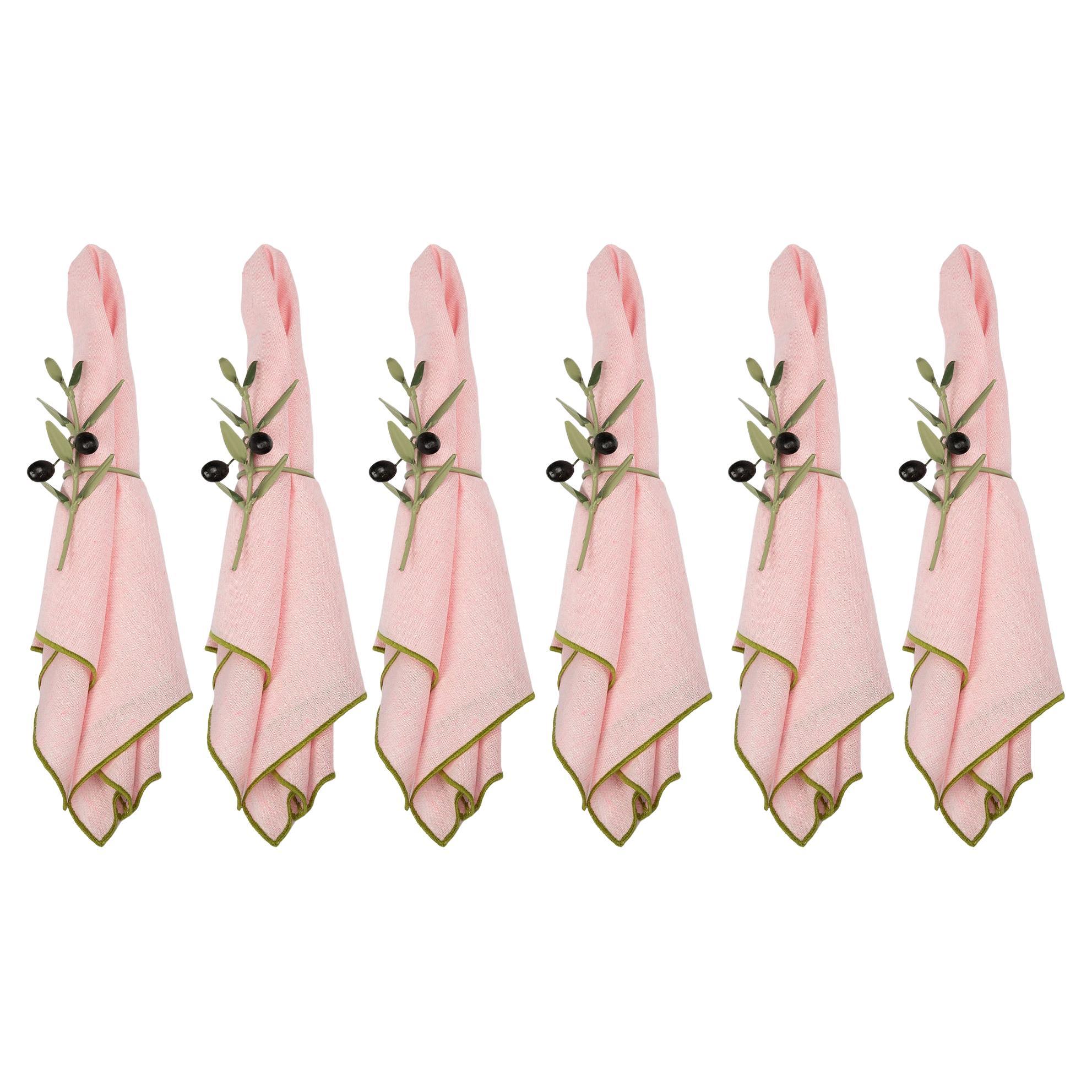 Branching Out: Olive Twig Napkin Rings, set of 6 For Sale