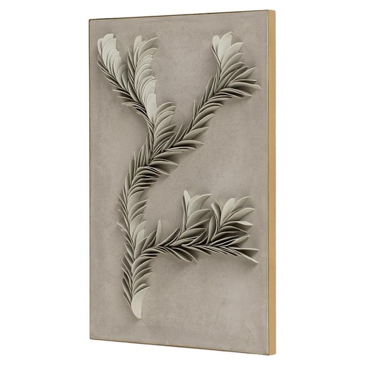 Branching porcelain wall art in Sage (small) by Olivia Walker For Sale