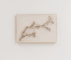 Branching porcelain wall art in sand (medium) by Olivia Walker