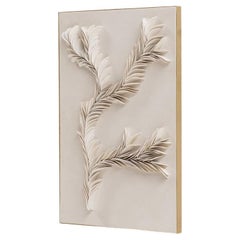 Branching porcelain wall art in sand (small) by Olivia Walker