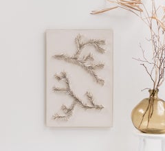 Branching porcelain wall art in sand (large) by Olivia Walker