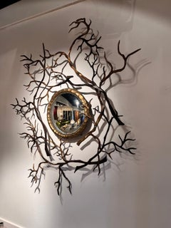 "Branchs" Mirror in Patinated Bronze by Hervé Van Der Straeten
