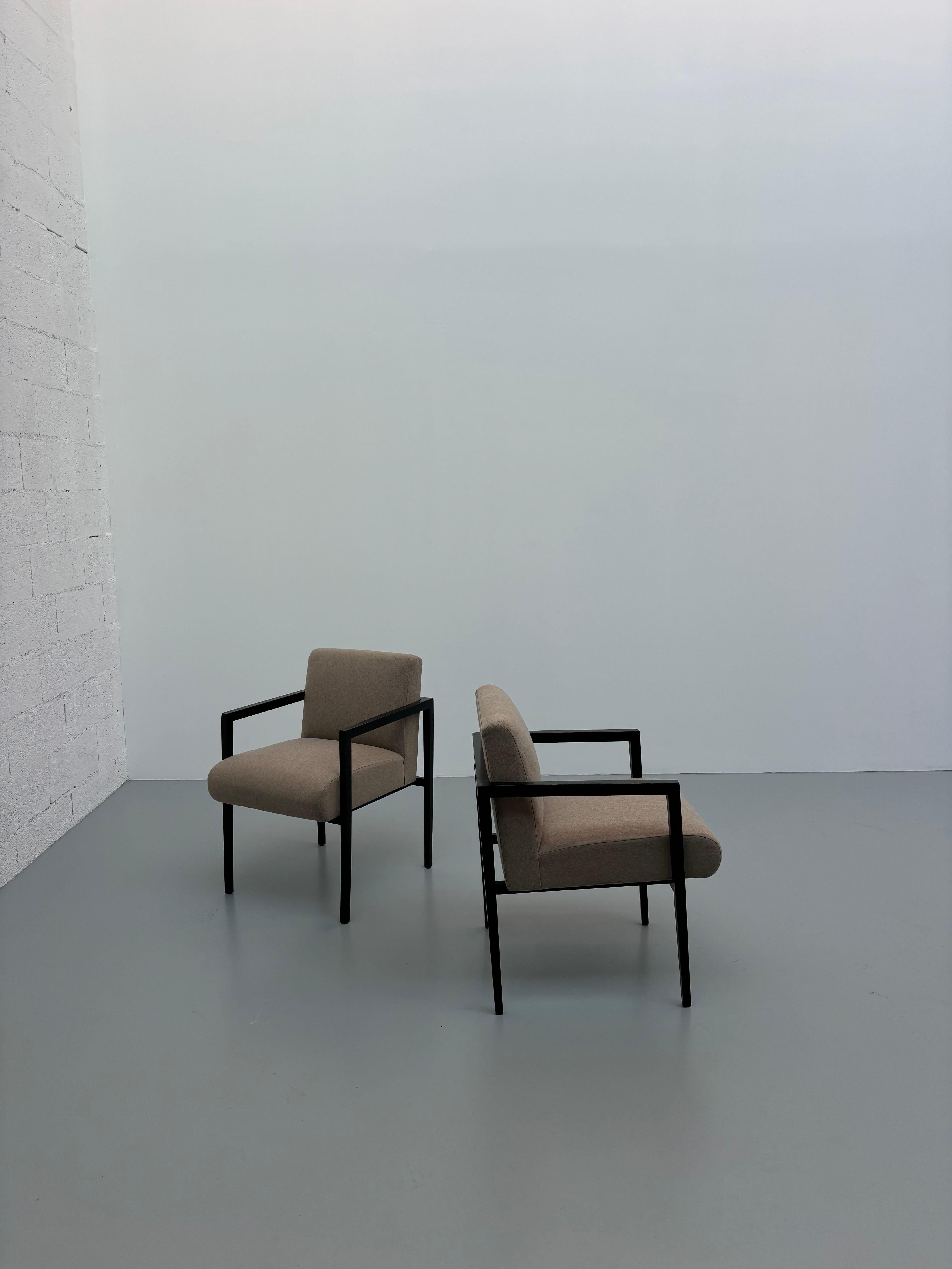 Brazilian Branco & Preto armchairs model n R3 For Sale
