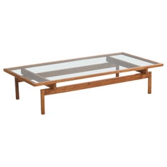 Branco & Preto, Coffee Table, Caviúna, Glass, Brazil, 1950s