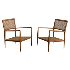Branco & Preto, Sedie da salotto, Wood, Cane, Ottone, Brasile, anni '60