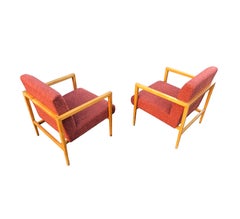 Branco & Preto Pair of Brazilian Modern Armchairs, "R3"